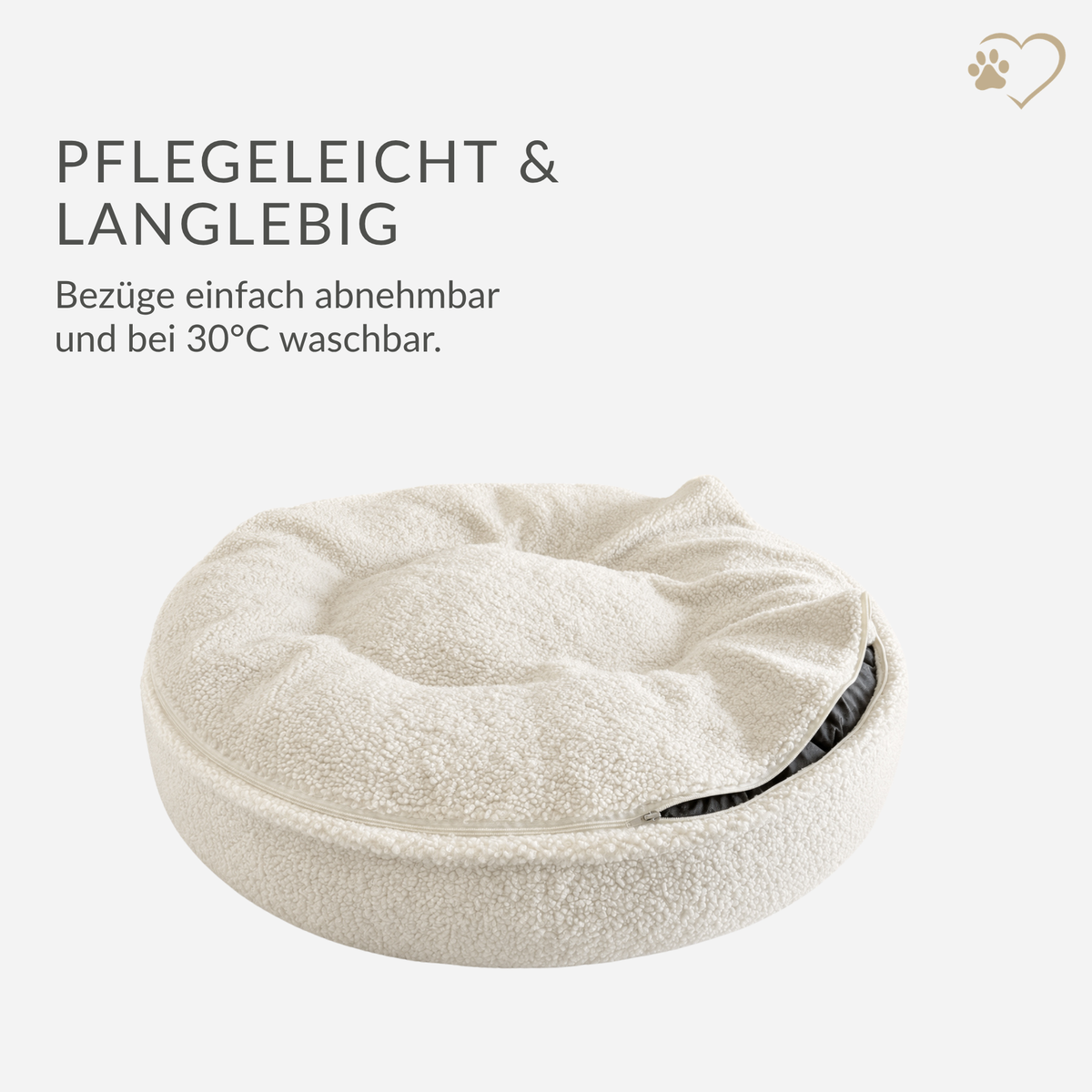 Samtpfote orthopädisches Hundekissen Donut Teddy
