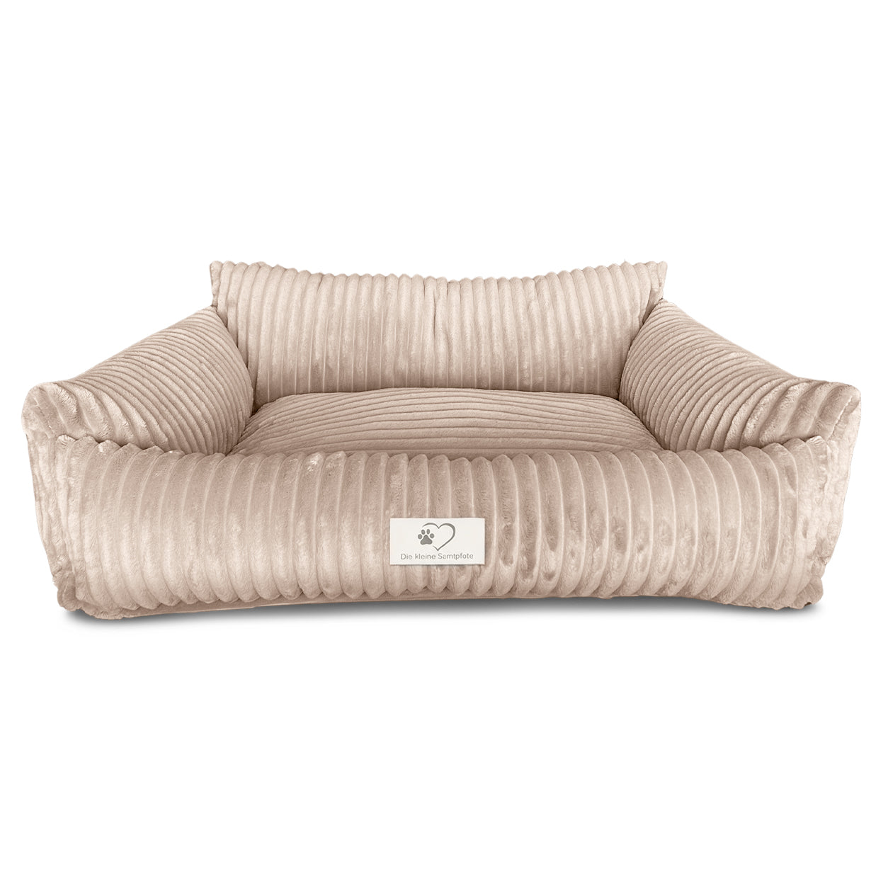 Samtpfote orthopädisches Hundebett als Sofa Plüsch-Cord