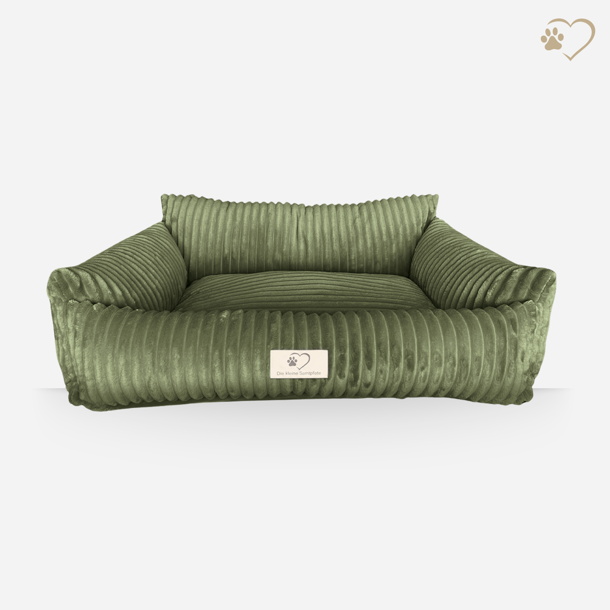 Samtpfote orthopädisches Hundebett als Sofa Plüsch-Cord