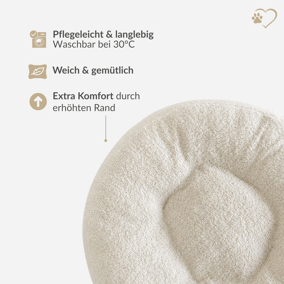 Samtpfote orthopädisches Hundekissen Donut Teddy