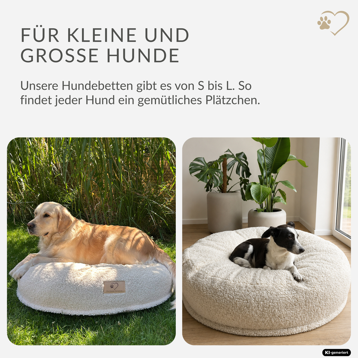 Samtpfote orthopädisches Hundekissen Donut Teddy