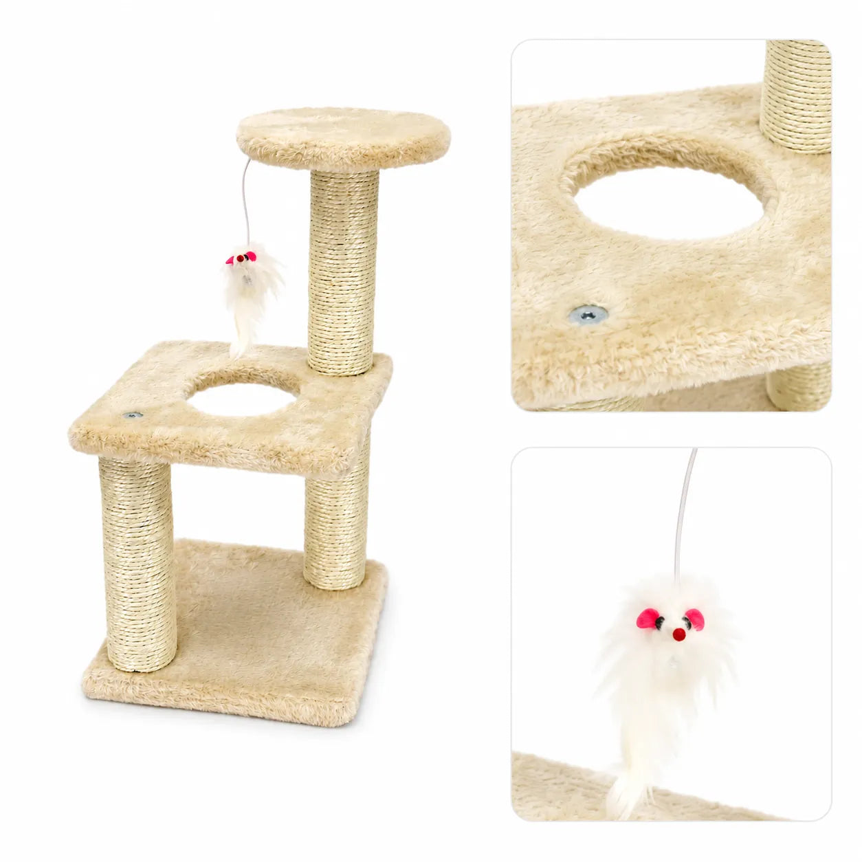 Kunert kleiner Kratzbaum für Katzen - 39 x 20 x 20 cm