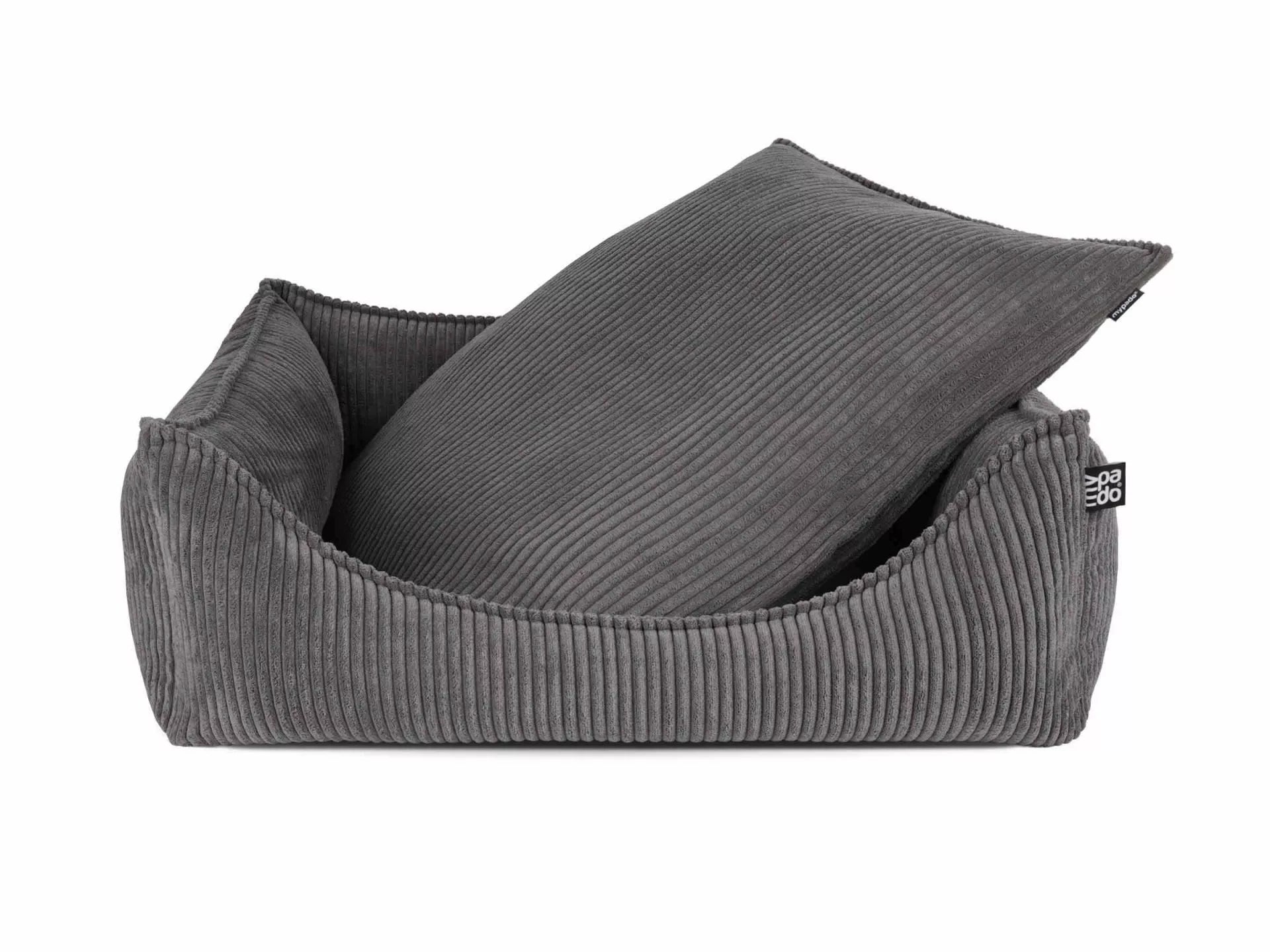 mypado Hundebett Dreamer Cord 90x70 cm Visco - Anthrazit