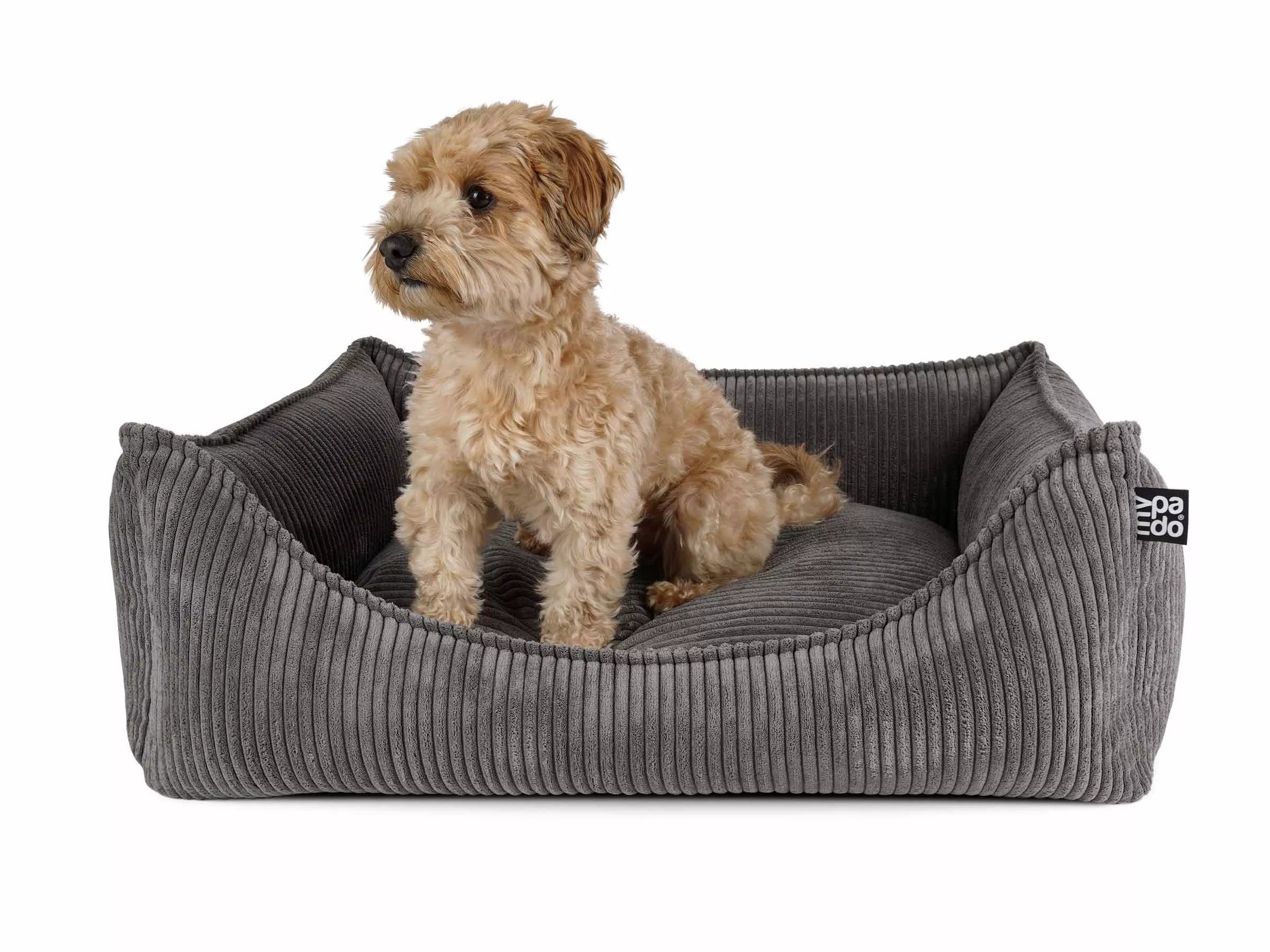 mypado Hundebett Dreamer Cord 90x70 cm Visco - Anthrazit