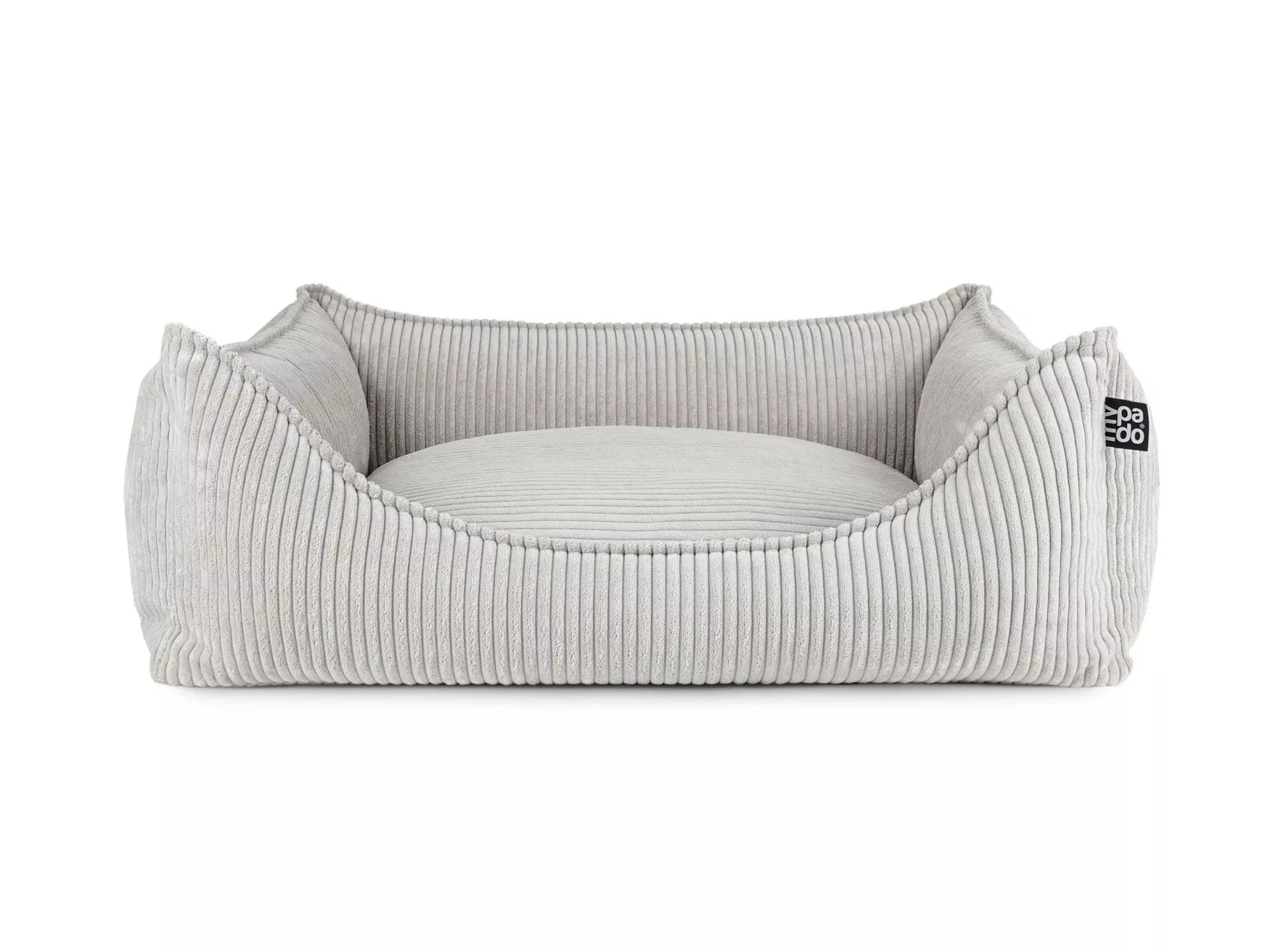 mypado Hundebett Dreamer Cord 110x90 cm - Silber