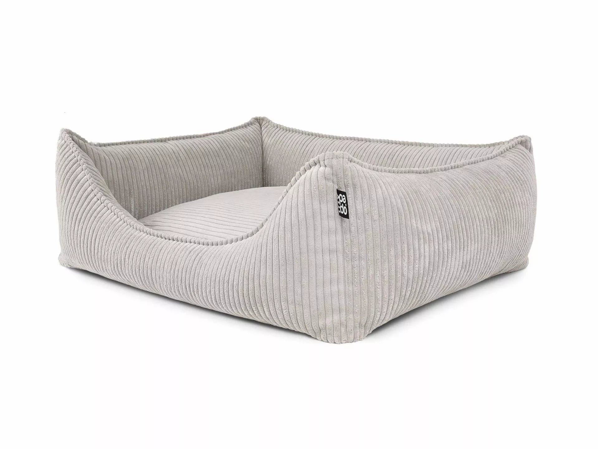 mypado Hundebett Dreamer Cord 110x90 cm - Silber