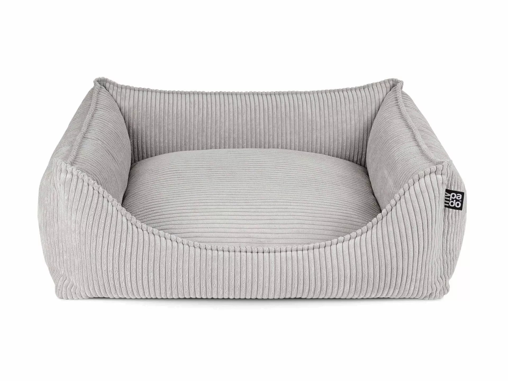 mypado Hundebett Dreamer Cord 110x90 cm - Silber