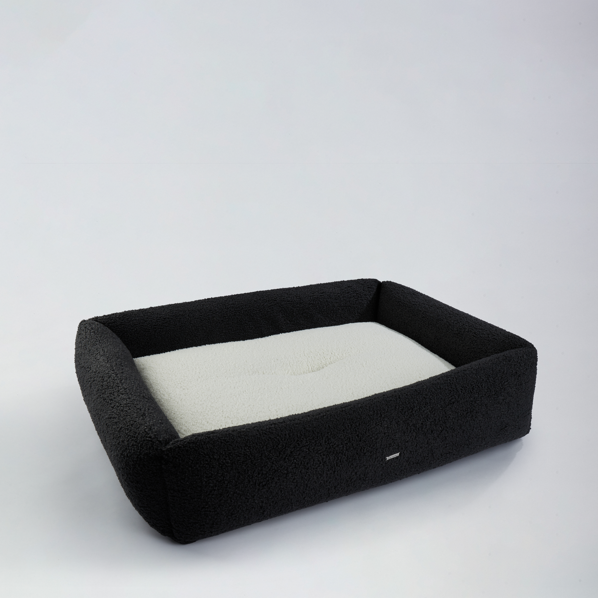 Buciano Bouclé Hundebett Oreo Schwarz