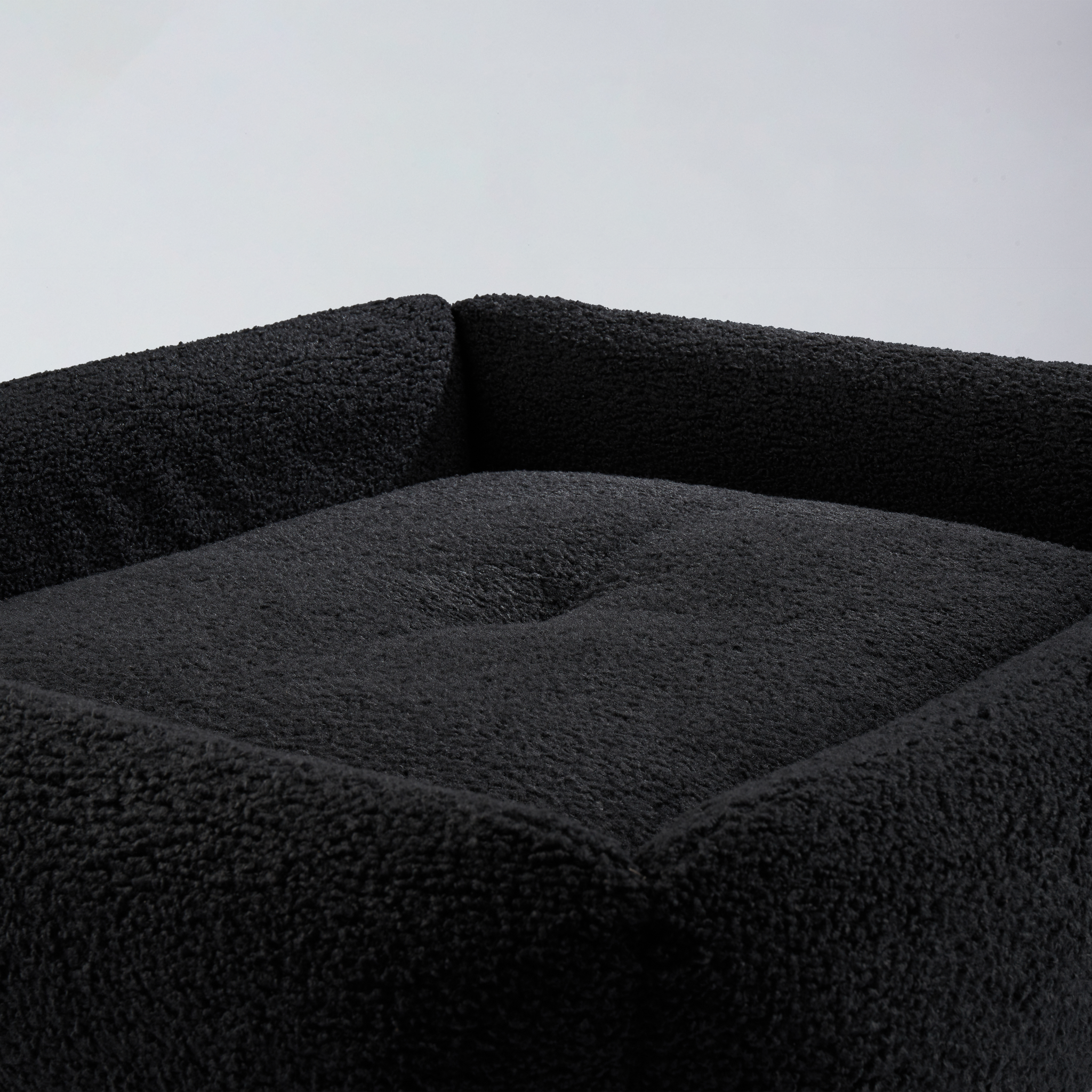 Buciano Bouclé Hundebett Oreo Schwarz