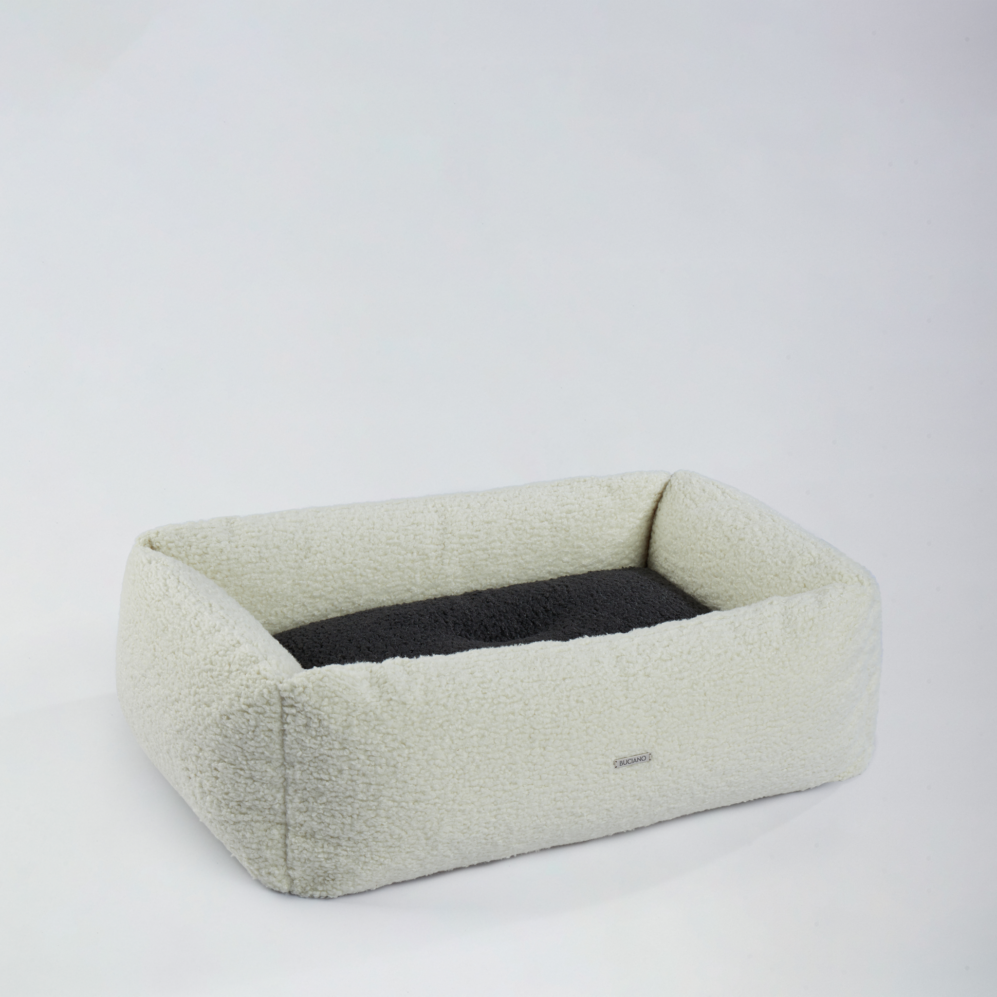 Buciano Bouclé Hundebett Oreo Wollweiß