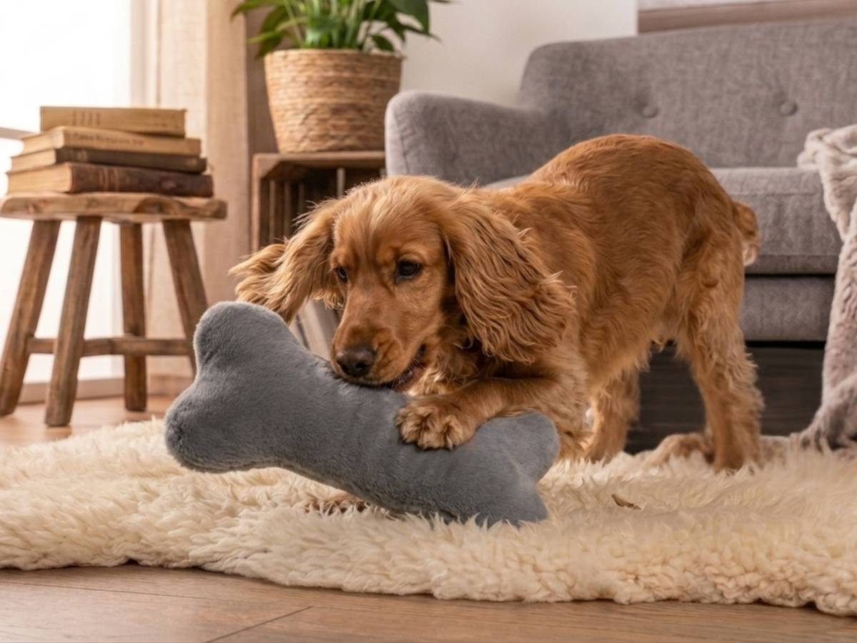 Kissen KUSCHELKNOCHEN Kuschelfell (vegan)