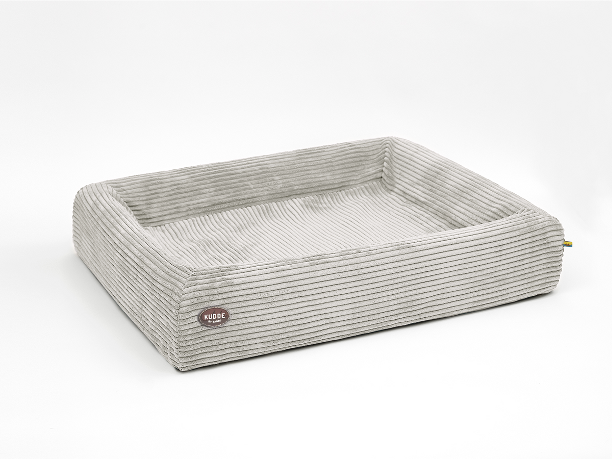 Hundebett KUDDE Cord – mirage grey – XXL (117 x 150 cm) – Special