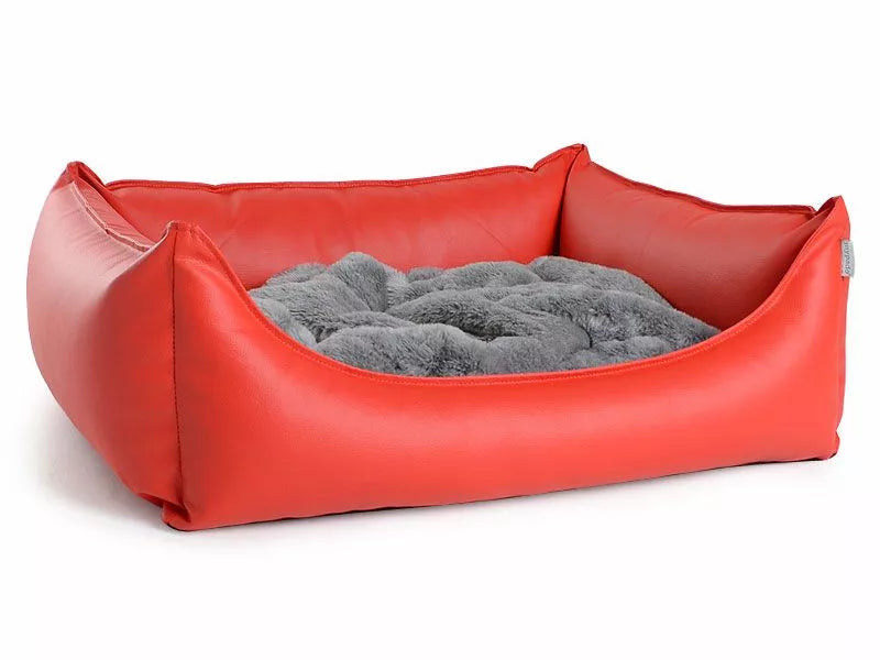 mypado Dreamer Kunstleder Hundebett 130x110 cm Visco - Rot