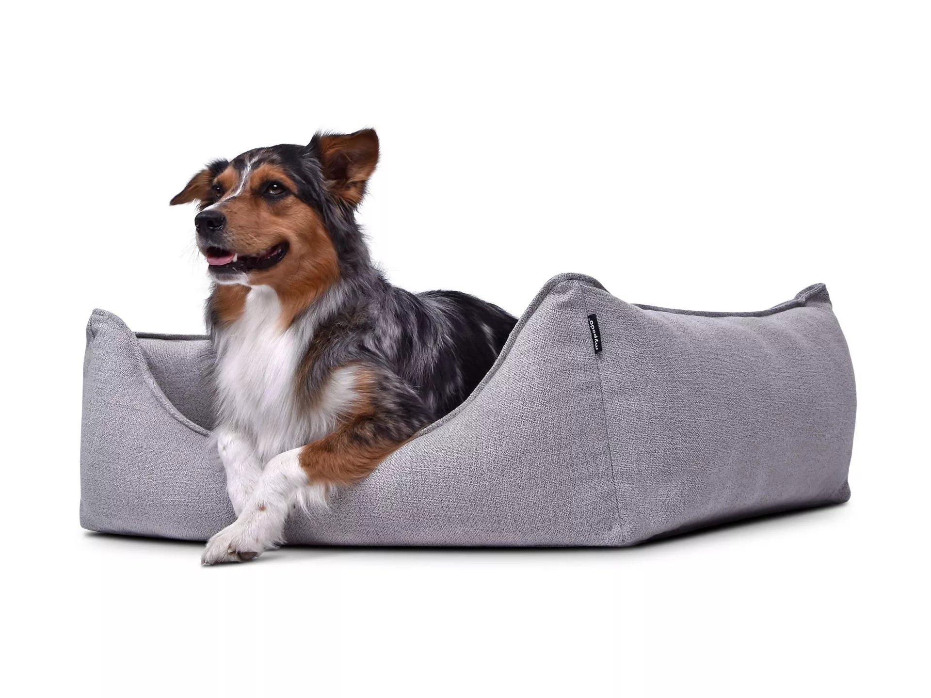 mypado Dreamer Structure Hundebett 90x70 cm Visco - Silbergrau