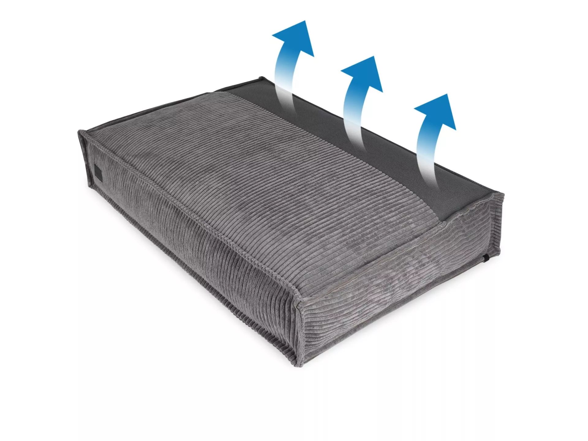 mypado Flow Cord Hundekissen Visco 120x80 cm - Anthrazit