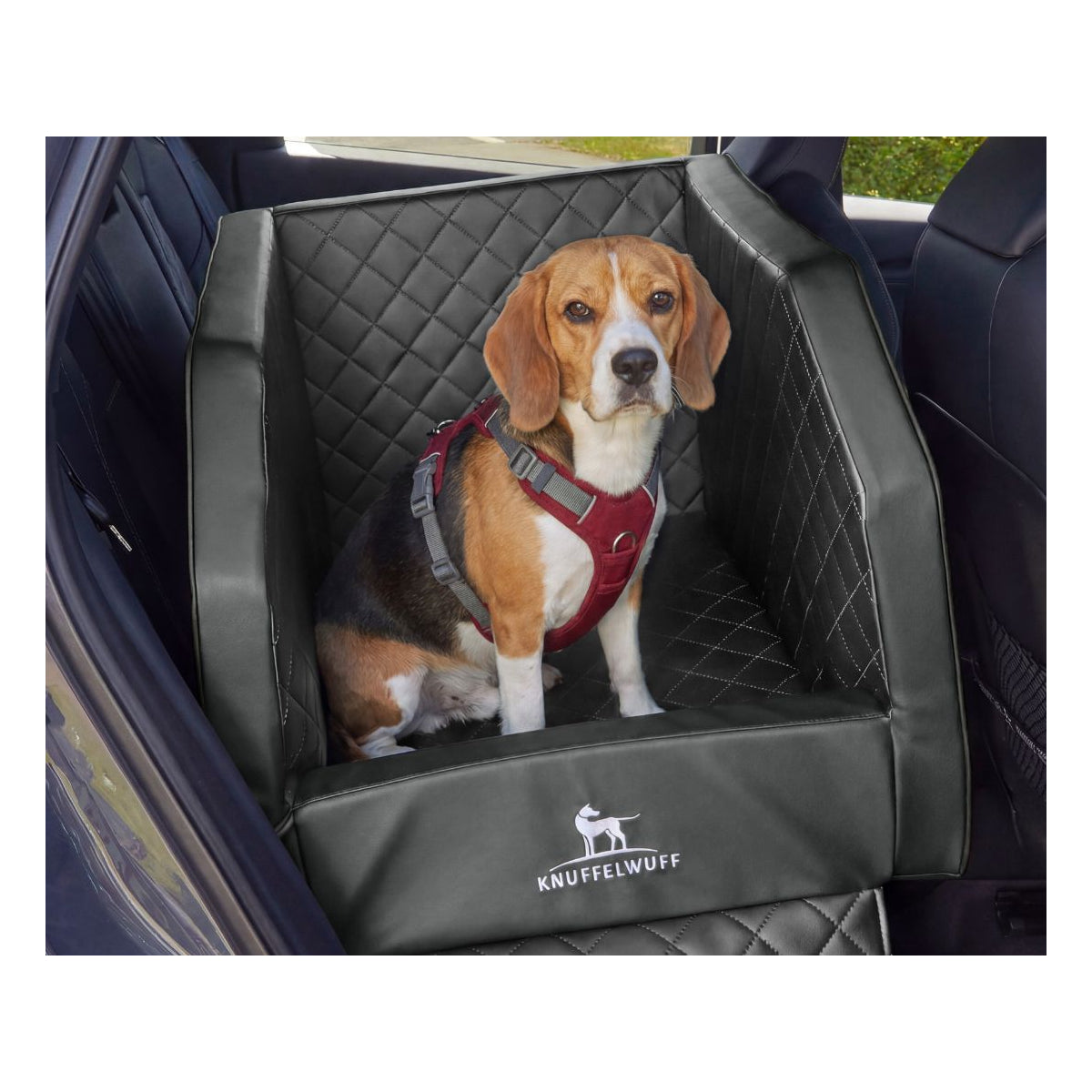 Knuffelwuff Cargo Hunde Auto Transportbox für den Rücksitz