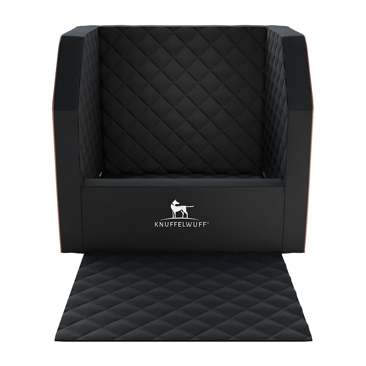 Knuffelwuff Cargo Hunde Auto Transportbox für den Vordersitz 45 x 45 x 30cm Schwarz