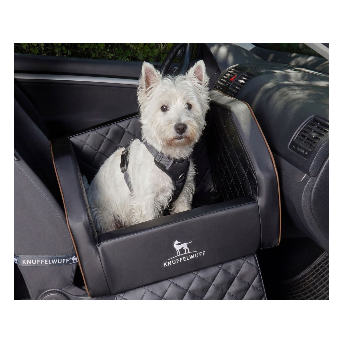 Knuffelwuff Cargo Hunde Auto Transportbox für den Vordersitz
