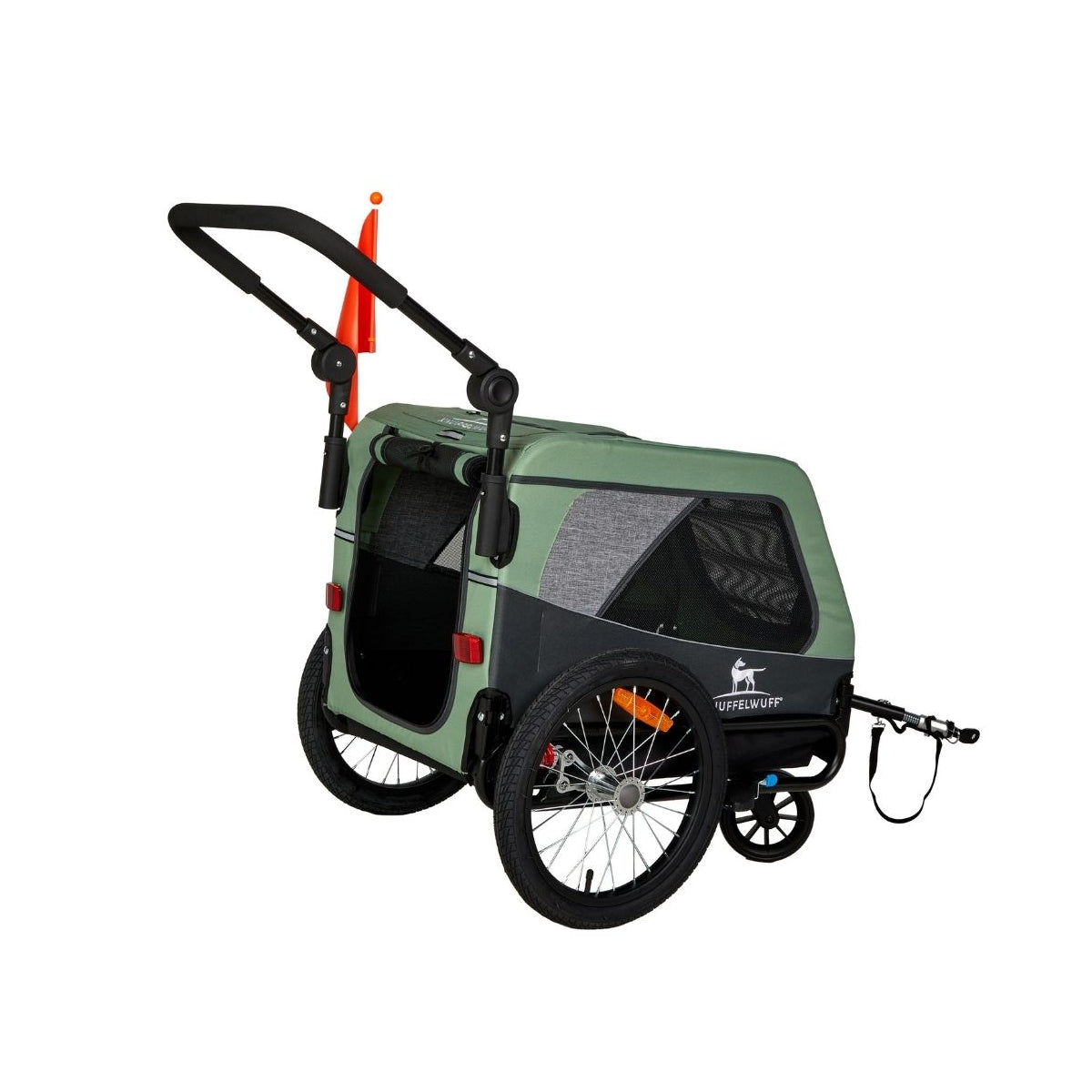 Knuffelwuff Cruvado S-M komfortabler Hundeanhänger mit Stoßdämpfer Fahrradanhänger und Buggy für sichere Ausflüge mit dem Fahrrad
