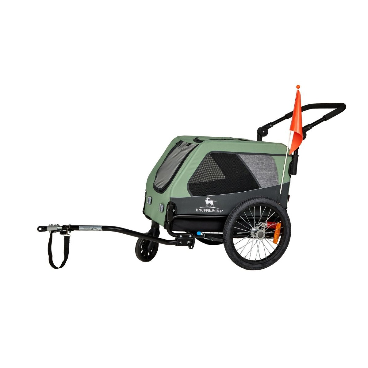 Knuffelwuff Cruvado S-M komfortabler Hundeanhänger mit Stoßdämpfer Fahrradanhänger und Buggy für sichere Ausflüge mit dem Fahrrad
