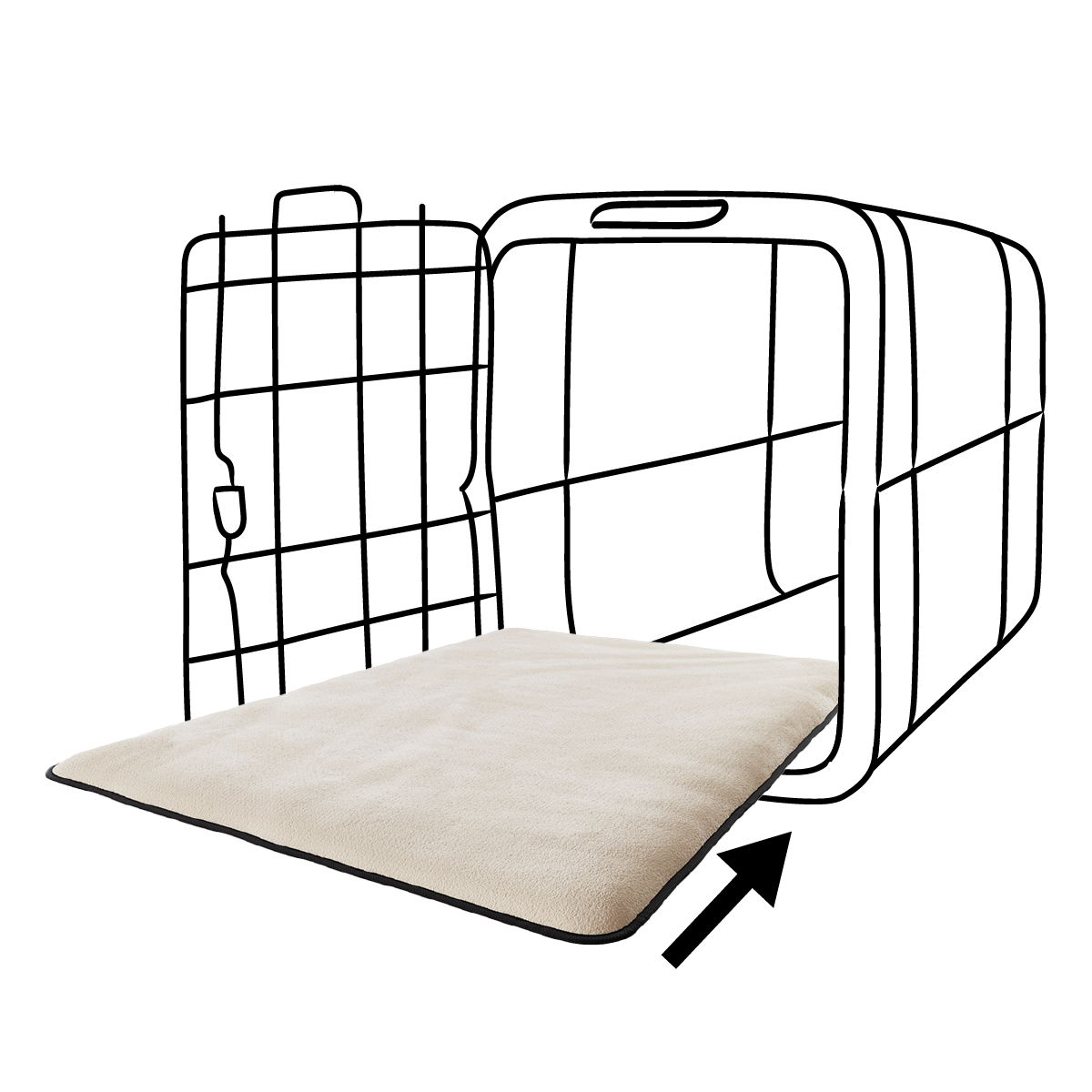 Knuffelwuff Einlegedecke passend für FlyBy Flugtransportbox – FlyBy 71x52x55cm