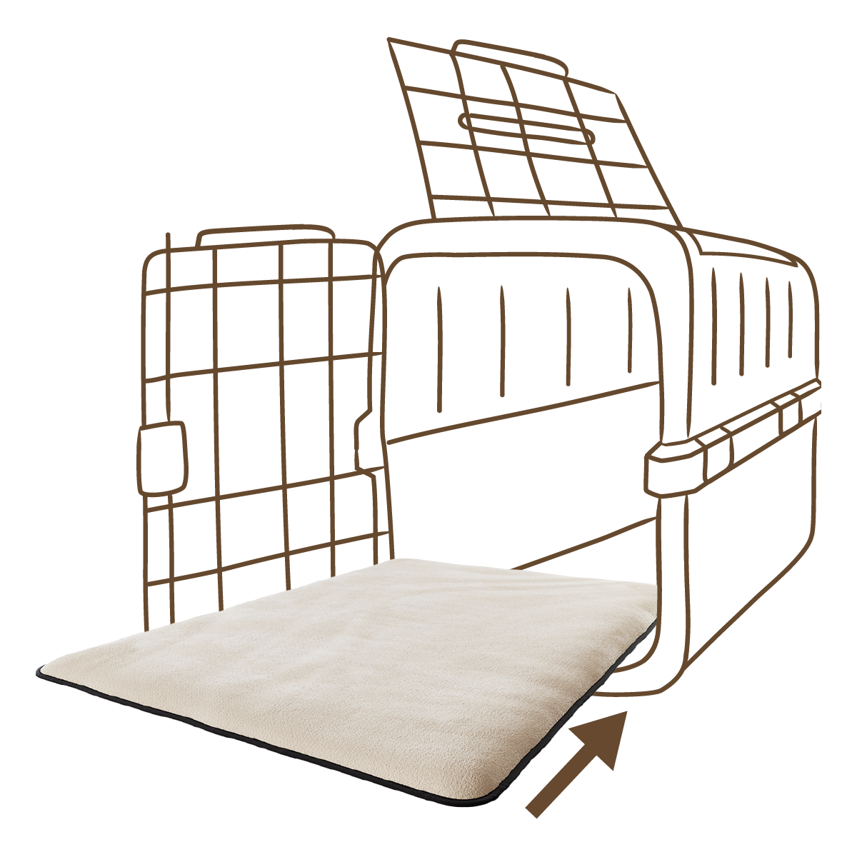 Knuffelwuff Einlegedecke passend für Interstate Transportbox – Interstate XS - 38 x 24 cm