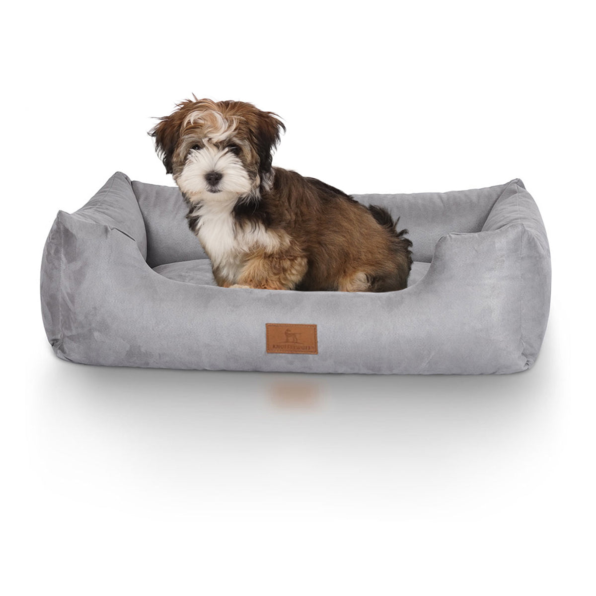 Knuffelwuff Hundebett Dreamline aus Velours Grau XXXL