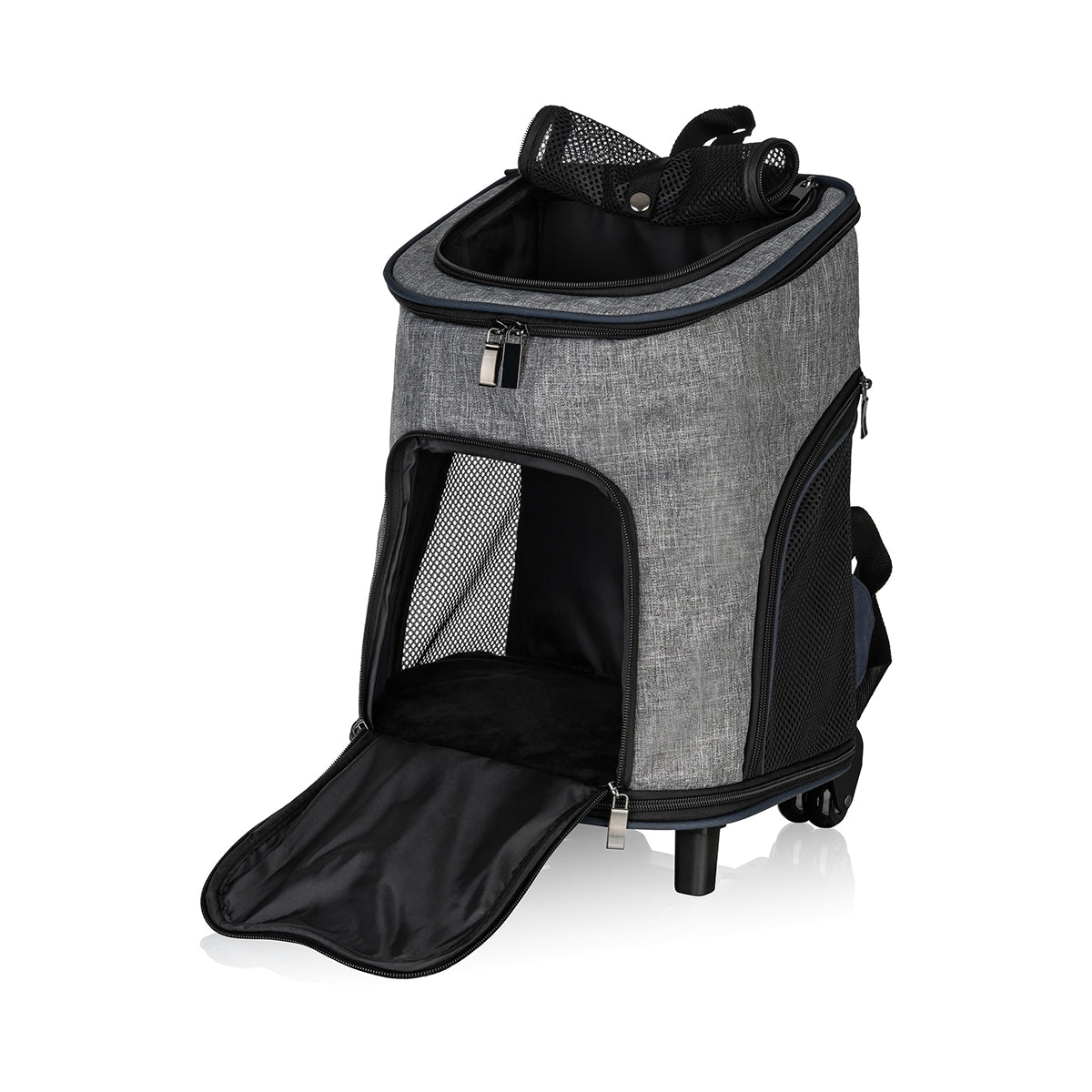 Knuffelwuff Hunderucksack Tajumulco Trolley faltbar 2 in 1 mit Rollen und Griff 33x30x50cm – 33 x 30 x 50 cm (Ansicht 2)