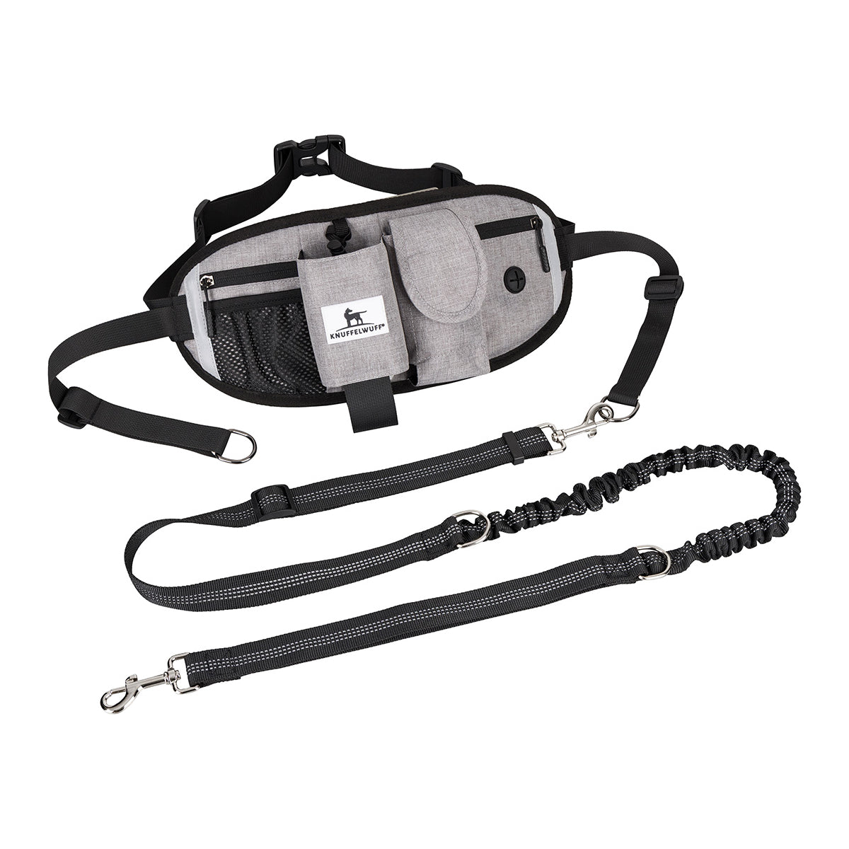 Knuffelwuff Joggingtasche Bunbury mit Bungee-Leine und praktischen Fächern