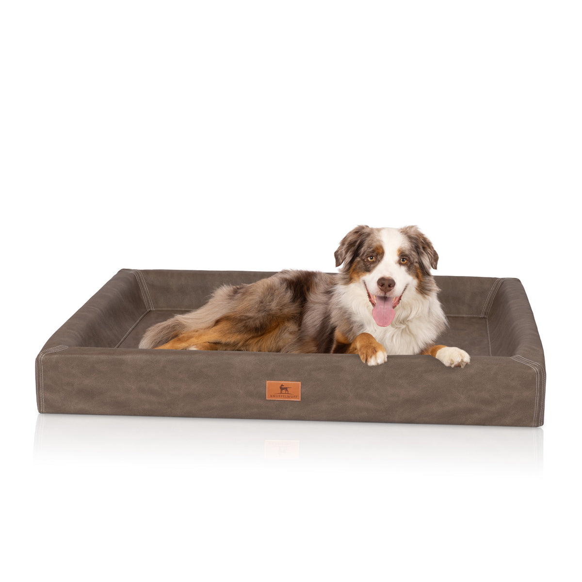 Knuffelwuff Hundebett Austin aus Kunstleder Braun XXXL