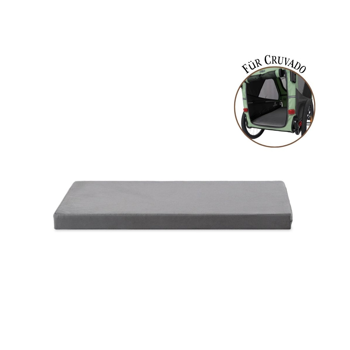 Knuffelwuff passgenaue Reisematte für Cruvado L-XL Hundeanhänger mit EasyClean Bezug