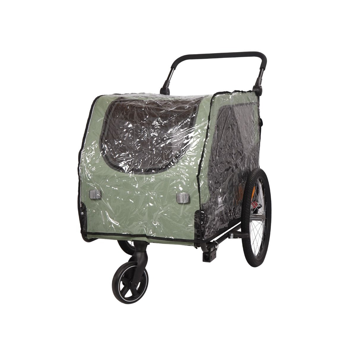 Knuffelwuff Regencover Cruvado S-M - transparenter PVC-Regenschutz für Fahrrad-Hundeanhänger inkl. Transportbeutel