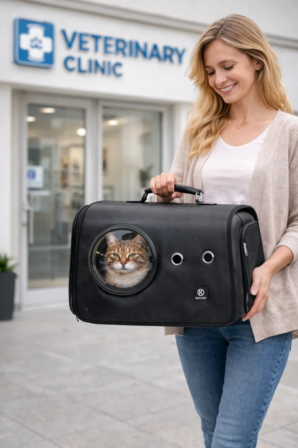 Kunert 2-in-1 Hunde-und Katzenwagen, faltbar mit abnehmbarem Transportbehälter