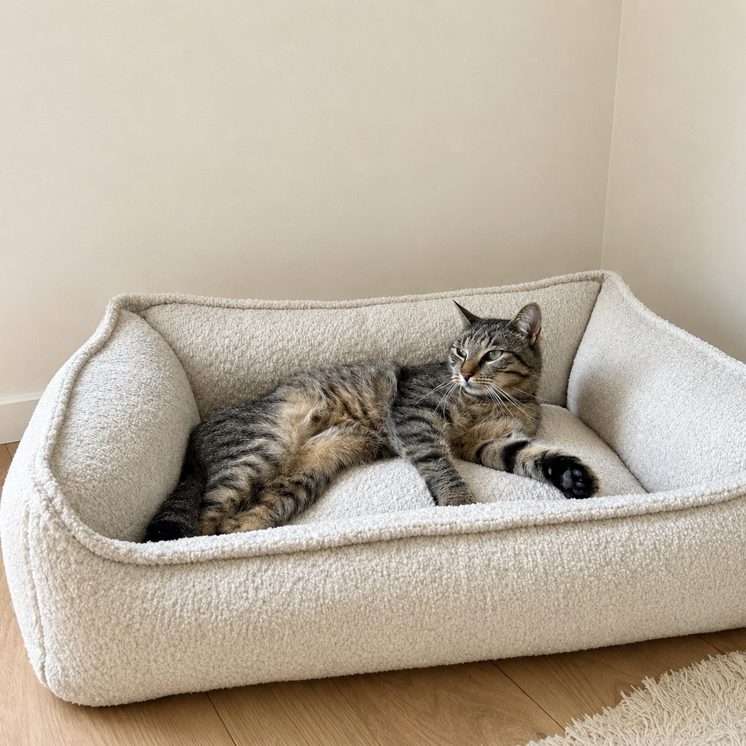 Samtpfote orthopädisches Hundebett Bouclé