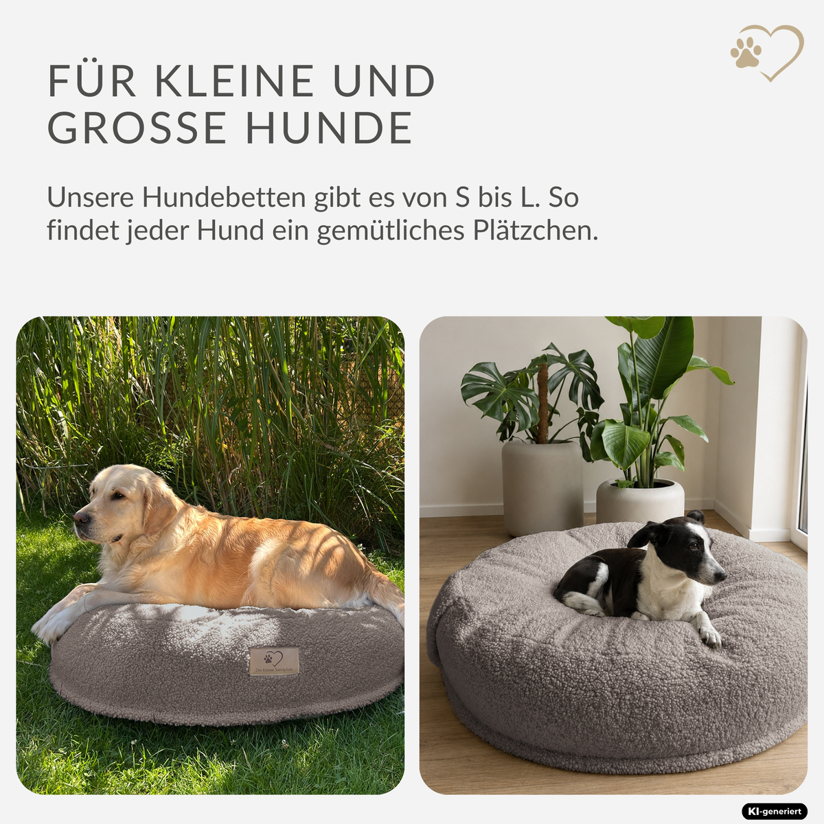 Samtpfote orthopädisches Hundekissen Donut Teddy