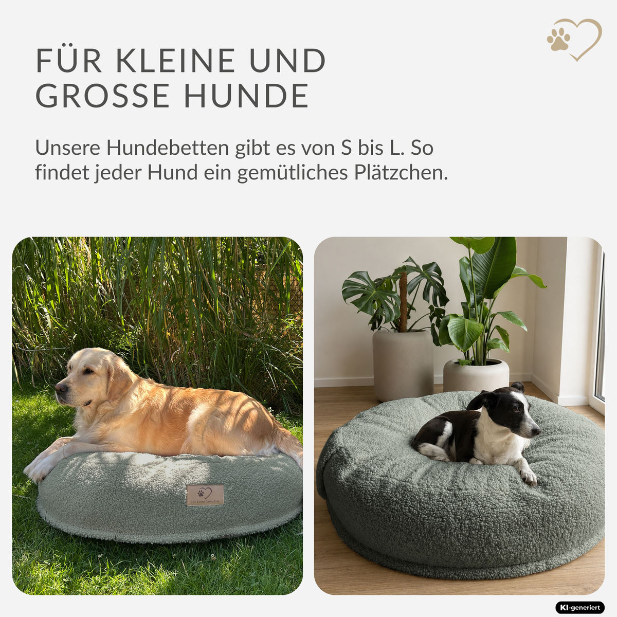 Samtpfote orthopädisches Hundekissen Donut Teddy