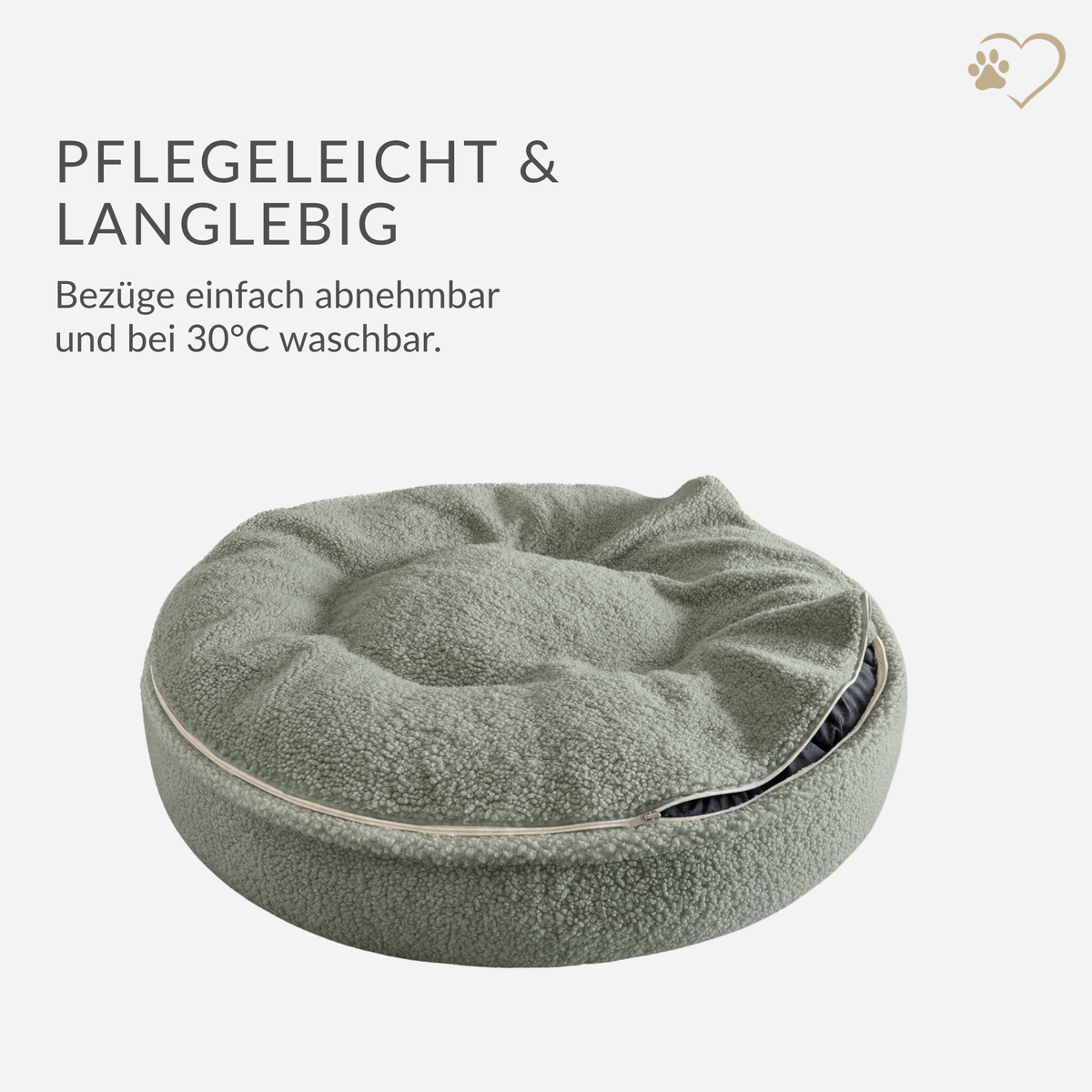 Samtpfote orthopädisches Hundekissen Donut Teddy