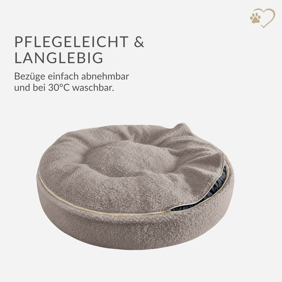 Samtpfote orthopädisches Hundekissen Donut Teddy