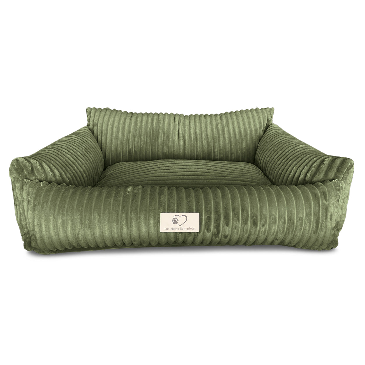 Samtpfote orthopädisches Hundebett als Sofa Plüsch-Cord