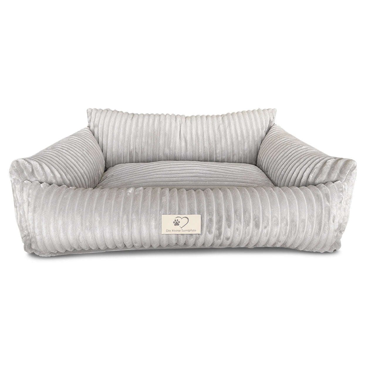 Samtpfote orthopädisches Hundebett als Sofa Plüsch-Cord