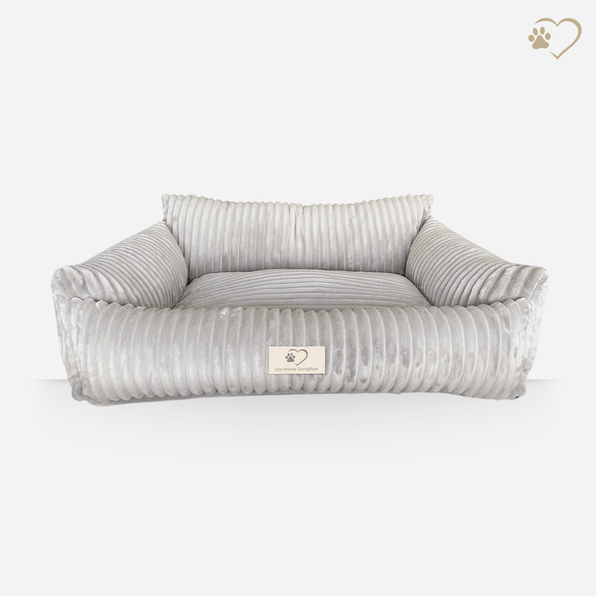 Samtpfote orthopädisches Hundebett als Sofa Plüsch-Cord