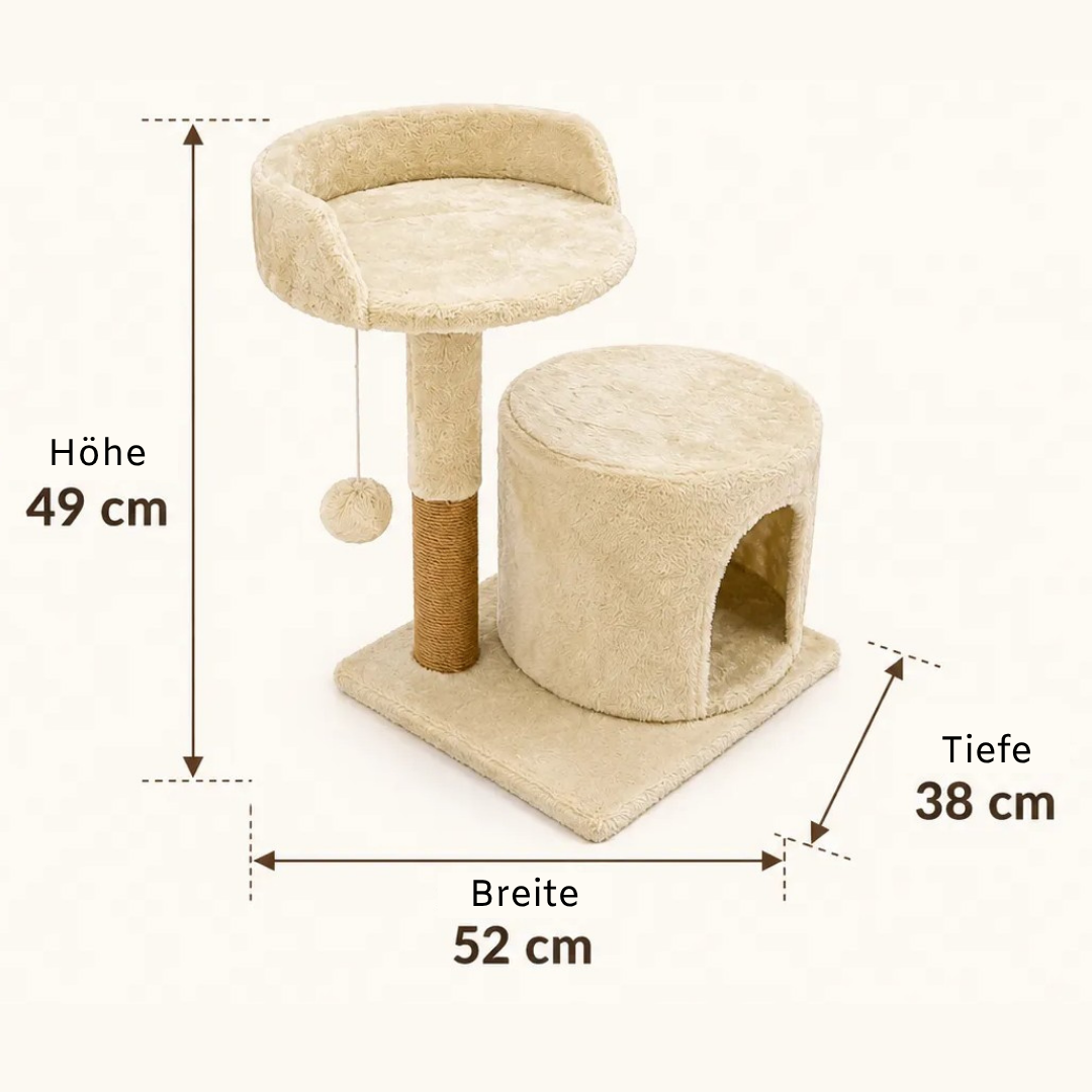 Kunert KLARA Kratzbaum beige für Katzen - 49x52x38 cm