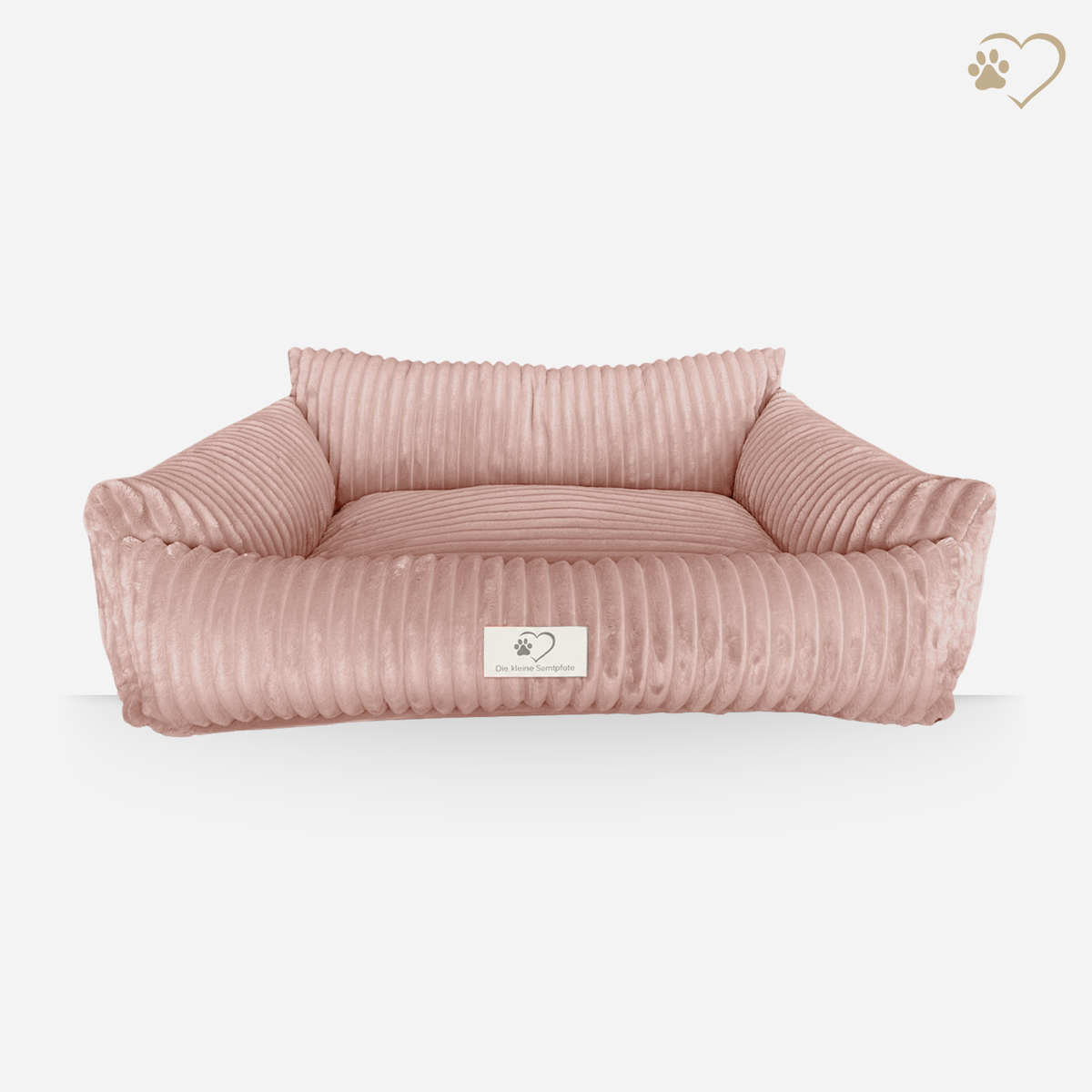 Samtpfote orthopädisches Hundebett als Sofa Plüsch-Cord