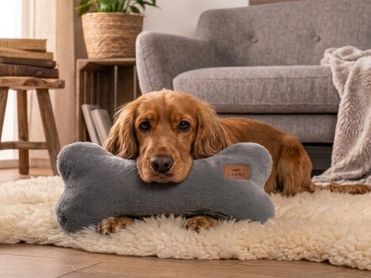 Kissen KUSCHELKNOCHEN Kuschelfell (vegan)