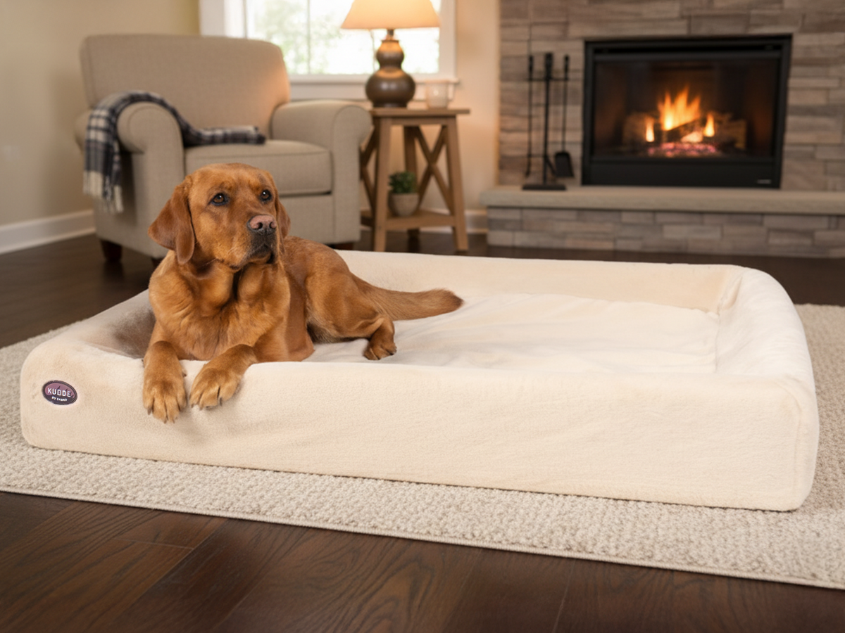 Hundebett KUDDE Kuschelfell (vegan)