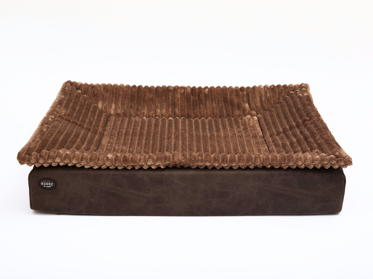 Hundebett KUDDE veganes Wildleder – cacao – XXL (117 x 150 cm) – Special