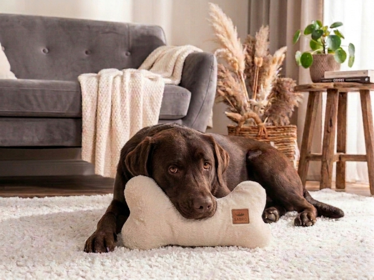 Kissen KUSCHELKNOCHEN Kuschelfell (vegan)