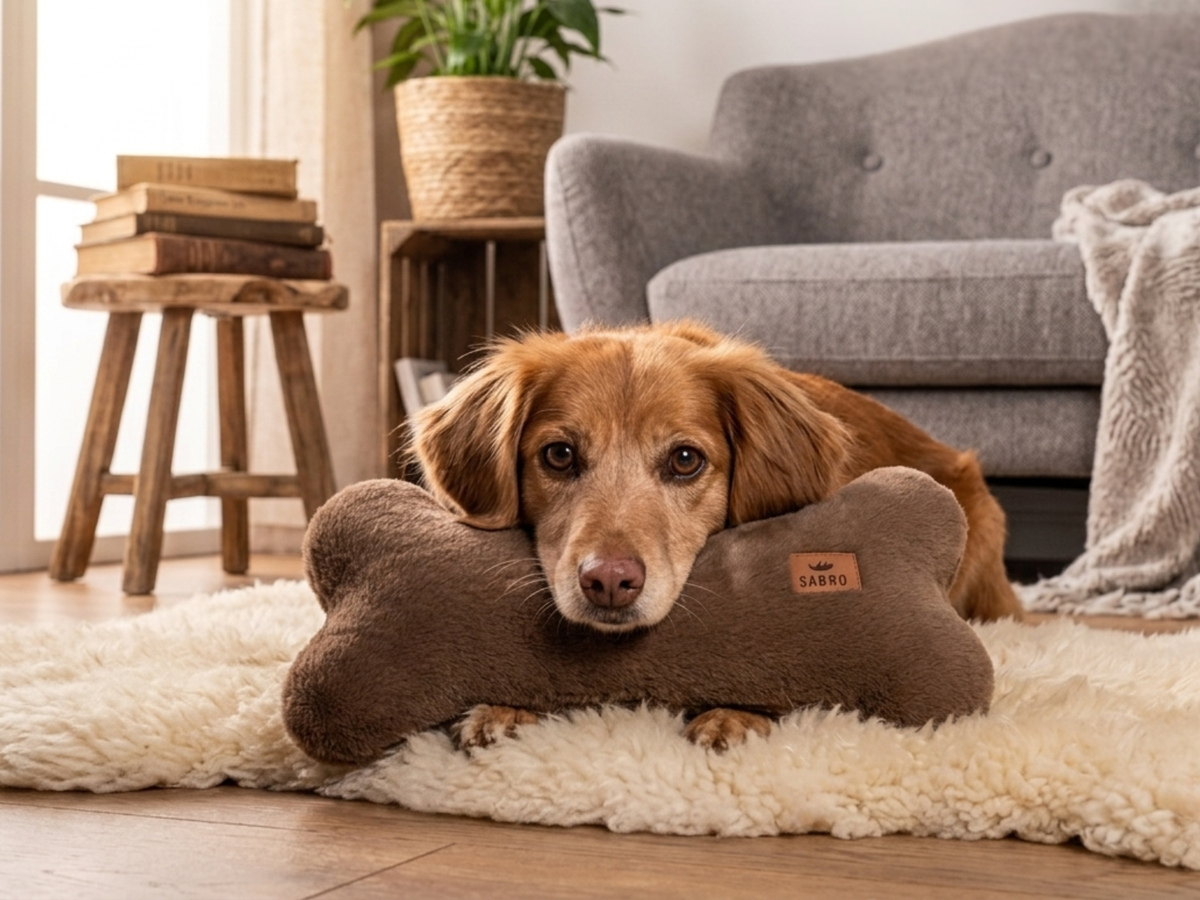 Kissen KUSCHELKNOCHEN Kuschelfell (vegan)