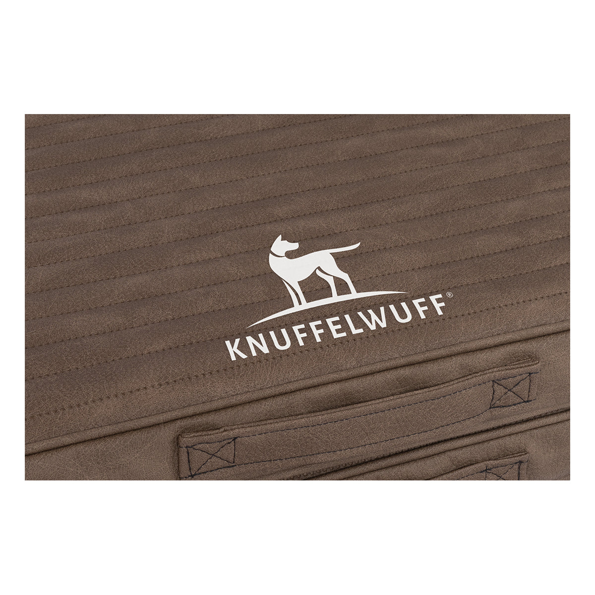 Faltbare Reisematte Orthopädisch Roanoke aus Laser gestepptem Kunstleder Braun M-L 100 x 80cm