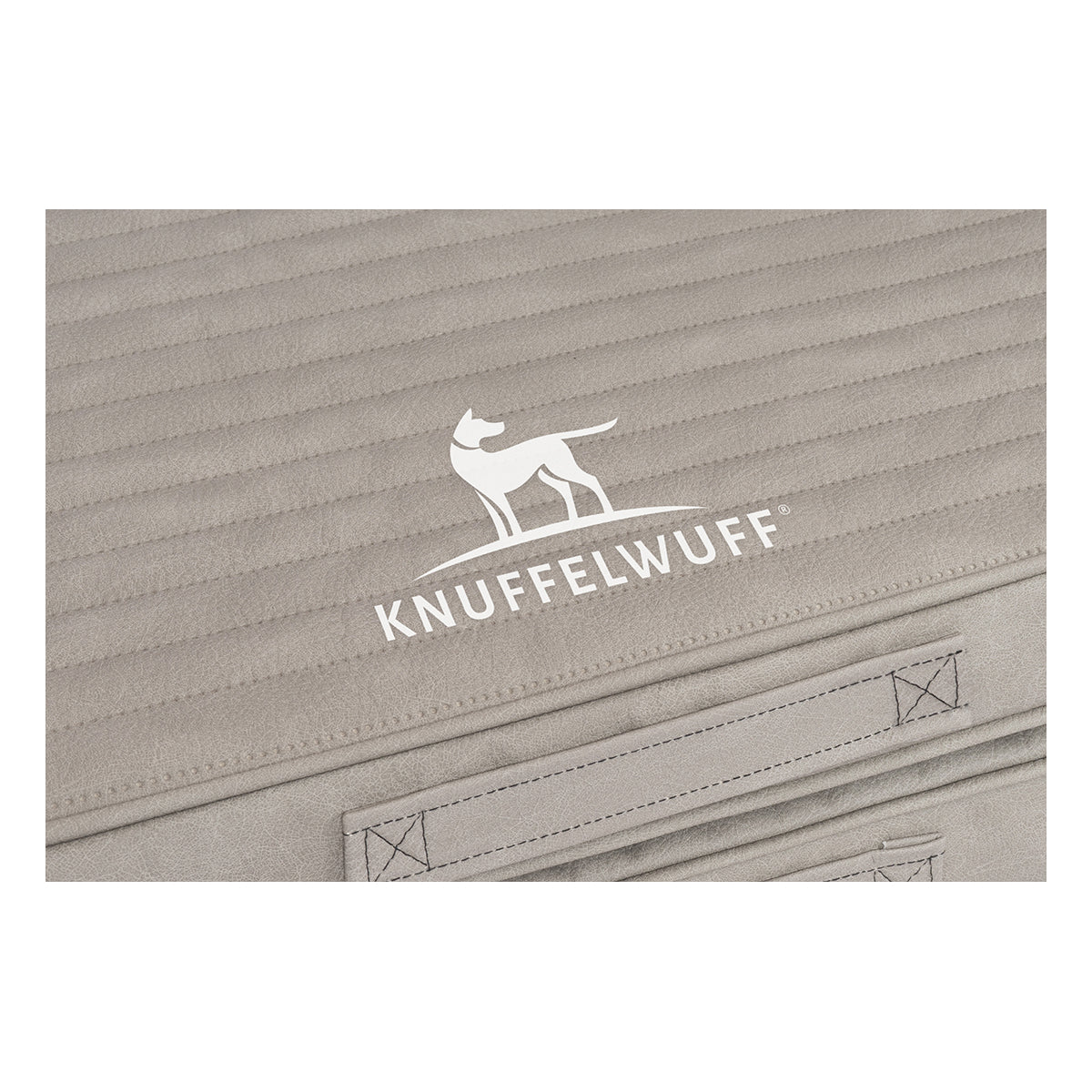 Faltbare Reisematte Orthopädisch Roanoke aus Laser gestepptem Kunstleder Grau M-L 100 x 80cm